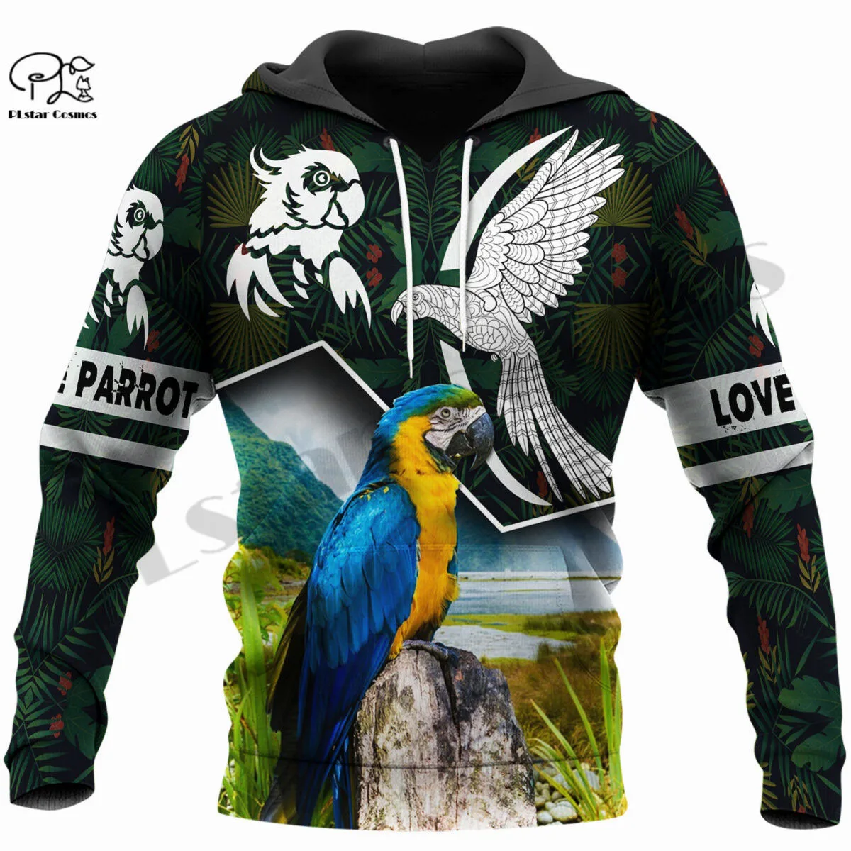 

PLstarCosmos Newest 3D Print Parrot Bird Lover Gift Art Funny Harajuku Streetwear Casual Unique Unisex Hoodies/Sweatshirt/Zip -1