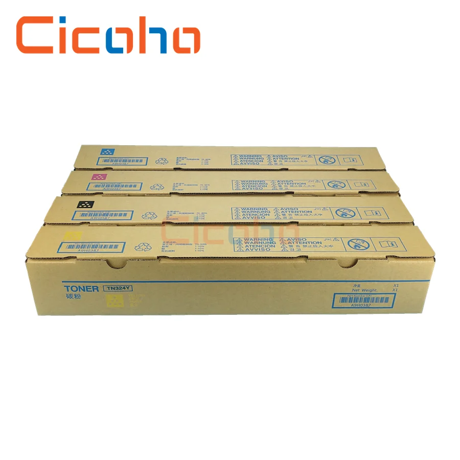 4 Colors Compatible TN324 Toner Cartridge for Konica Minolta Bizhub C225 258 308 368