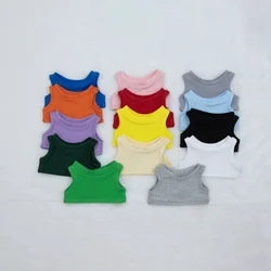 10cm 20cm baby clothes spot high collar sleeveless T-shirt with 15cm cotton doll clothes doll accessories