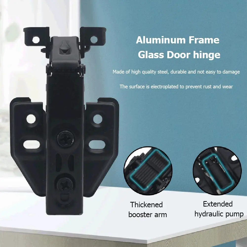 Aluminum Frame Door Hinge Cold Rolled Steel Hydraulic Damping Pad Silent Hinge