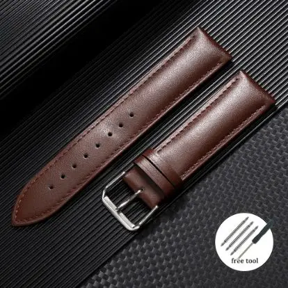 Premium Calfskin Leather Watch Strap - Universal Fit Bracelet