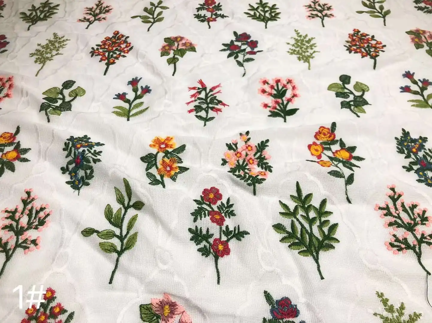 

Fashion Design Fabric/ High quality Cotton With Multi-color Thread Embroidery Fabric For Ladies's Evening Dresses Party