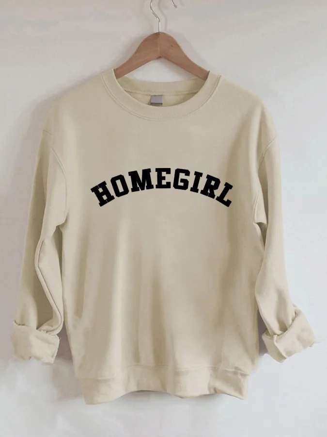 Letters Print Casual Sweatshirt  Women's Luxury Pullover Long Sleeve Sports Blouse Oversize Clothing