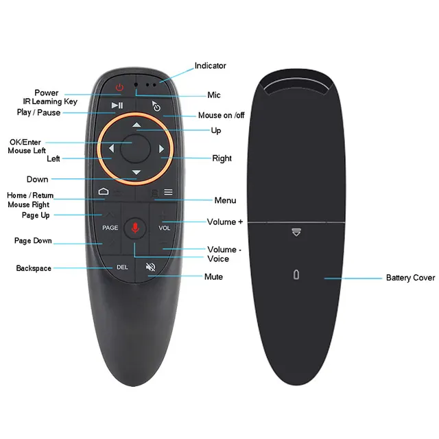 5 pz G10S Pro BT G10 BTS Air Mouse Voice Remote Control 2.4G giroscopio Wireless IR Learning per Android TV Box H96 MAX X96 MAX 4