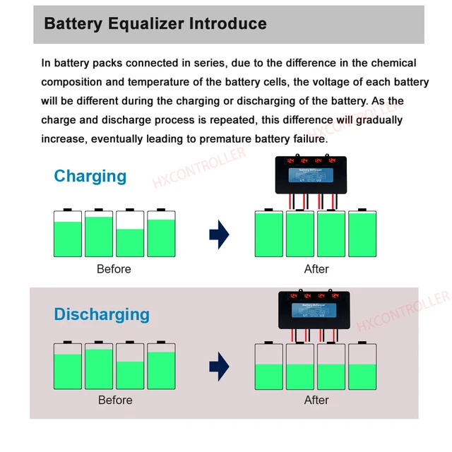 Battery Equalizer With Digital Display Batteries Regulators Solar System  Charge Controller Voltage balancer For 24V 48v 60V 96V - AliExpress