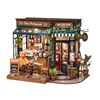 Robotime Rolife DIY Miniature House Kit Tipsy Restaurant Desk Bookshelf Decoration for Adults Gift Idea For Girls Boys Kids 1