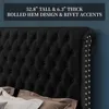 Bed Frame Queen Size Upholstered Platform Beds with 52.8'' Tall Sleigh Headboard, No Box Spring Needed, Bed Frame Queen 3