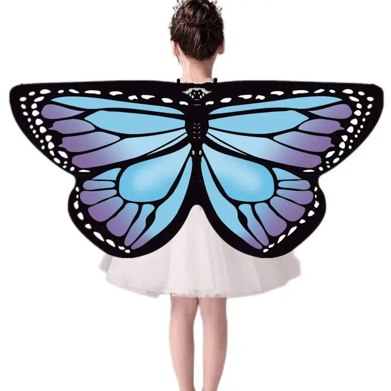 

Girls Butterfly Wings Fairy Wings Costume Rainbow Blue Butterfly Wings for Girls Toddler Halloween Dress Up Cape Birthday Gifts
