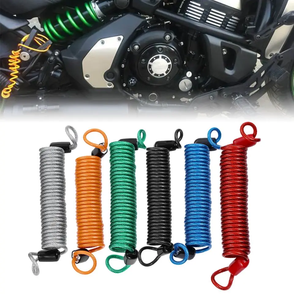 Alarma Con Cable Para Bloqueo De Disco - Resorte, 150 Cm, Amarillo ¡Para Moto Y Bici Eléctrica!