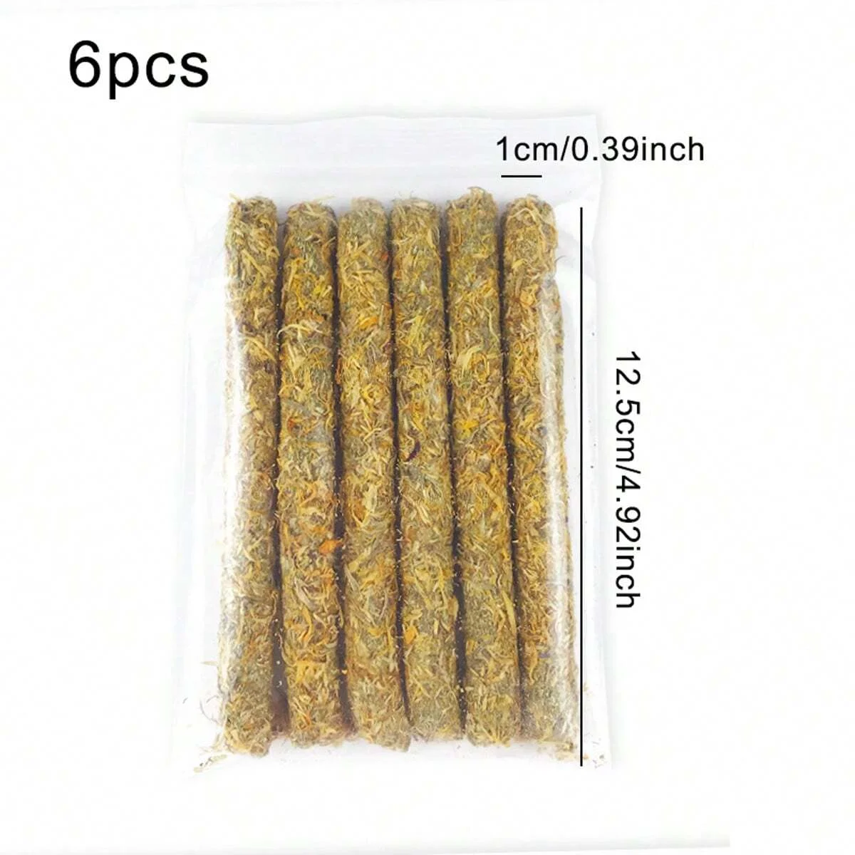 Petal Grass Stick Rabbit Guinea Pig Totoro Petal Clover Timothy Grass Stick Teeth Grinding 6pcs