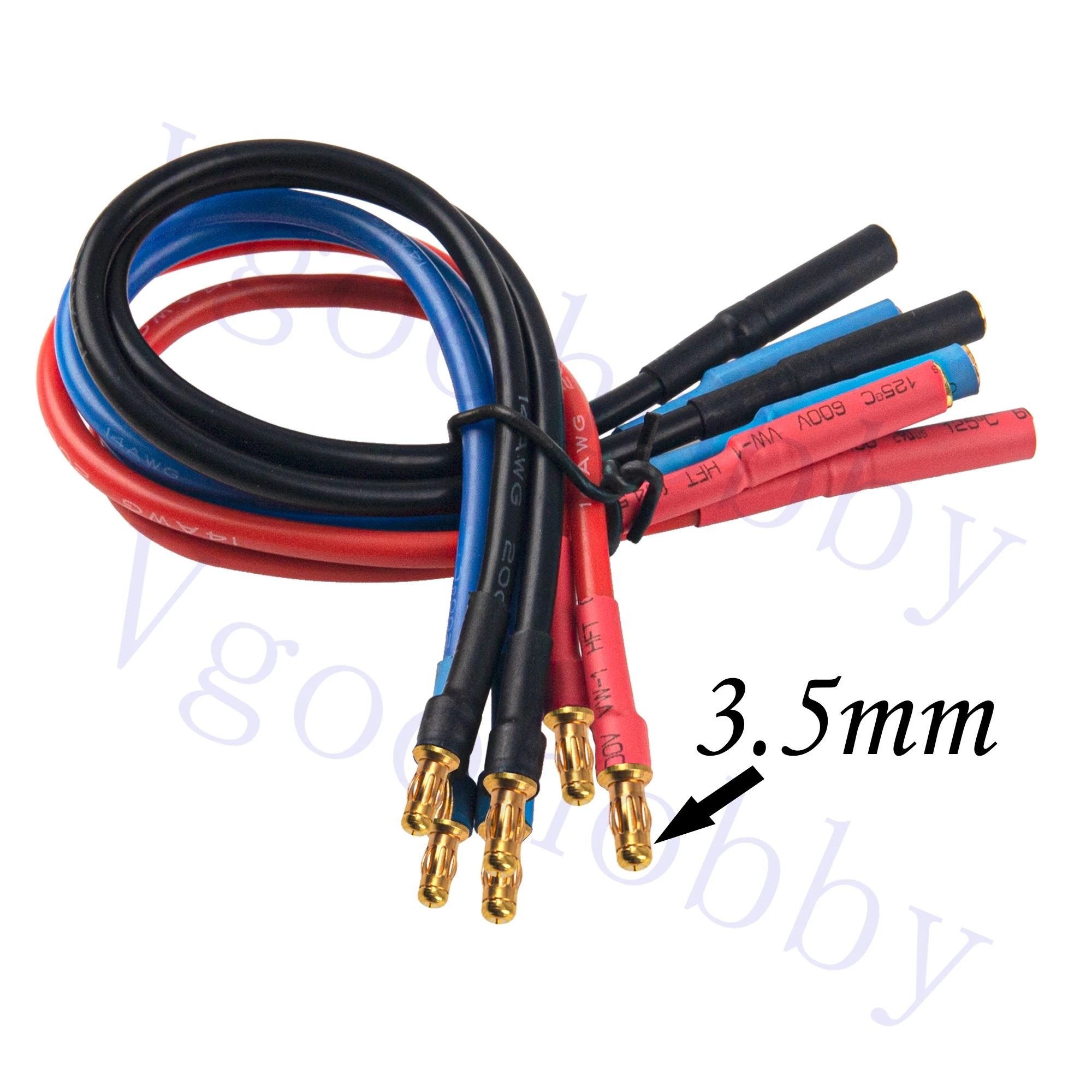 Conector Banana De Bala Dorada Con Manga Protectora Para Motor De Bateria Esc Hxt 3 5mm 10 Juegos Por Lote