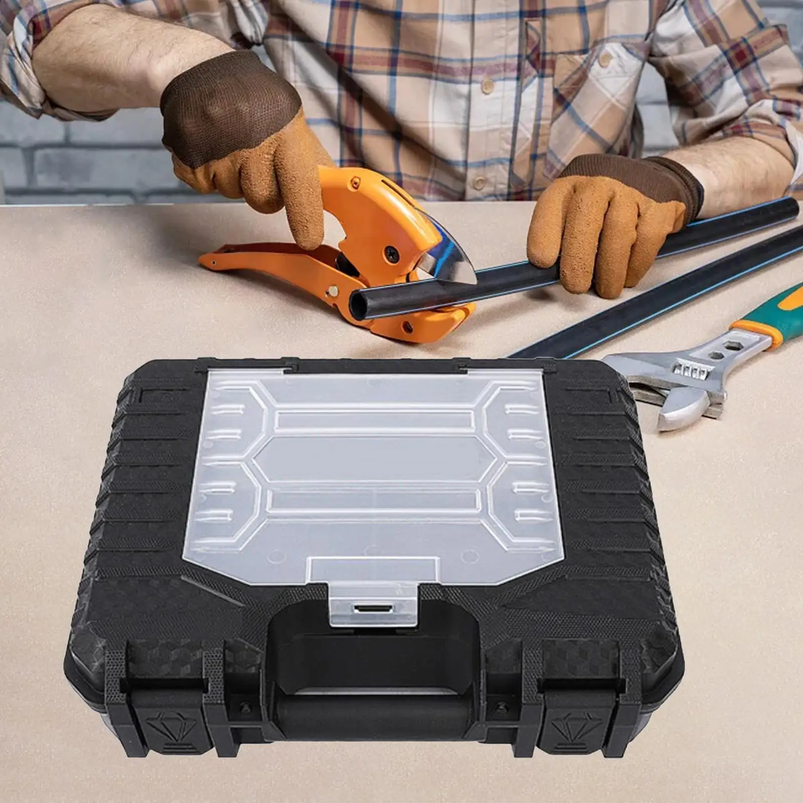 

Electric Drill Carrying Case Father'sday Gifts from Daughter Son Waterproof Organizer Hardware Tool Box Power Drill Hard Case