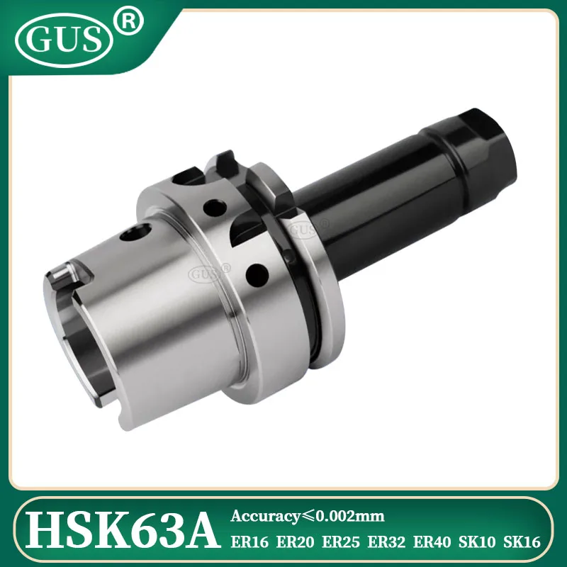 HSK63 ER ความแม่นยำ 0.002 HSK63A ER16 ER20 ER25 ER32 ER40 SK10 SK16 หัวจับคอลเล็ต ที่ยึดเครื่องมือสำหรับเครื่องแกะสลัก  คอลเล็ต 1