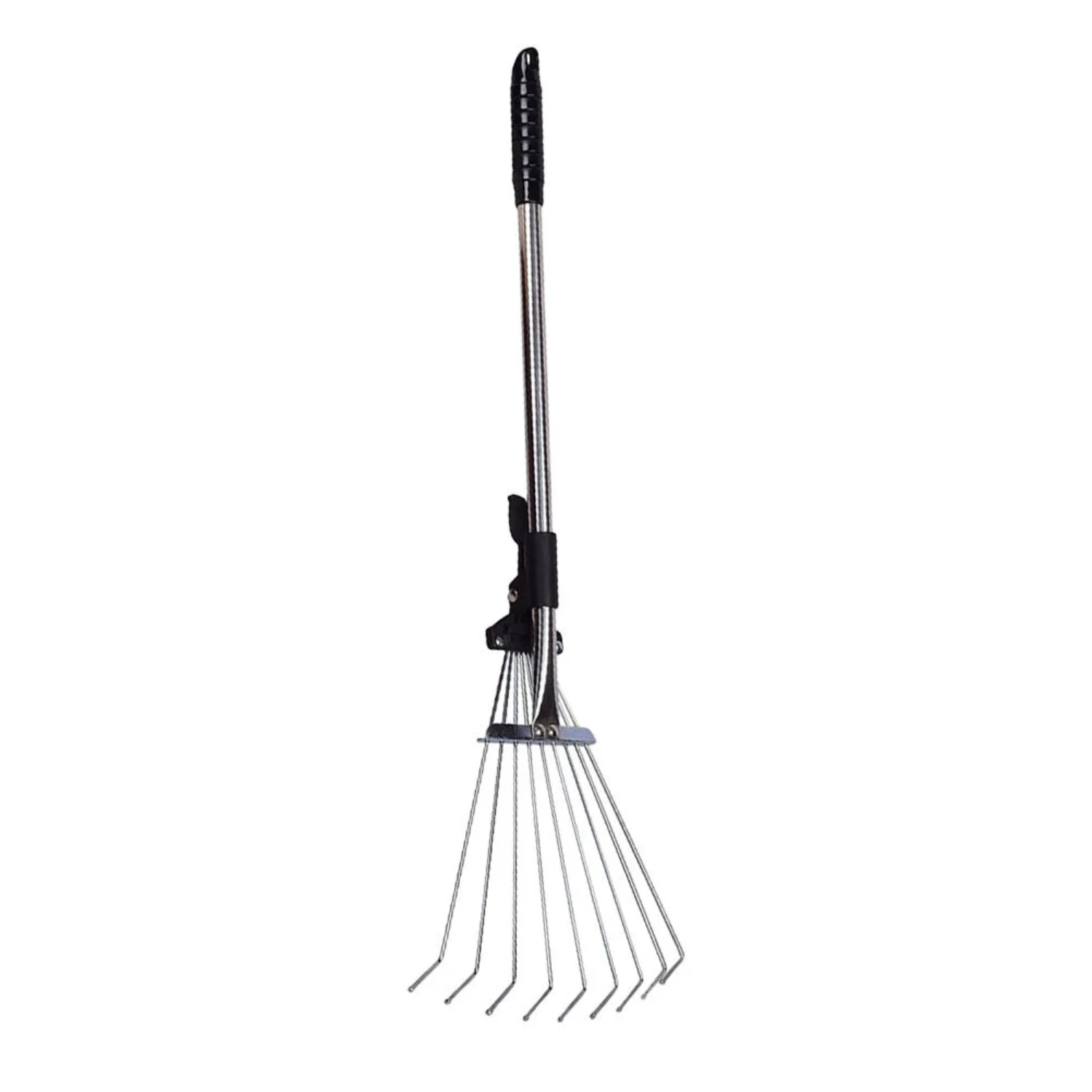 Speedy Retractable Metal Leaf Rake-Clear Leaves and Grass with Ease, Durable & Efficient for Neat Outdoor Space.