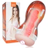 Male Masturbators for Men Vagina Vacuum Pocket Pussy Vaginator Endurance Exercise Masturbation Sex Toys Vibrator Masturb Cup 1