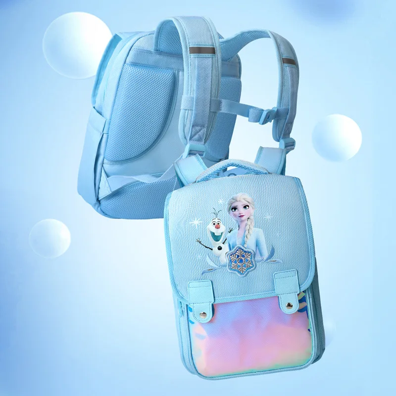 2022 Disney Frozen School Bags For Girls Elsa Anna Primary Student Shoulder Orthopedic Backpack Grade 1-5 Large Capacity Mochila