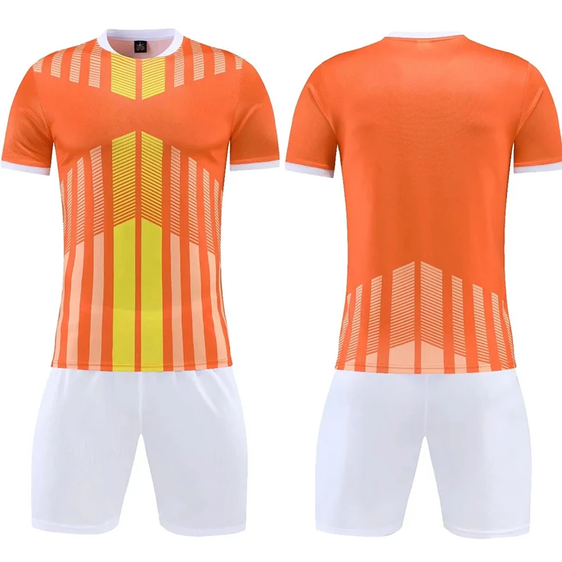 Soccer Jersey Set Print Number Men Football Team Uniform Kids Boy Sport Suit Children Short Sleeve Tracksuit Personalized