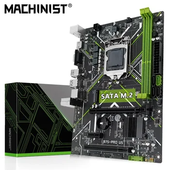 MACHINIST B75 PRO U5 LGA 1155 마더보드, NGFF M.2 HDMI VGA 인터페이스, 지지대 인텔 I3, i5, i7 CPU, DDR3 RAM 데스크탑 메모리
