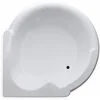 Modern Acrylic Fiberglass Soaking Corner Bathtub - Drop in White Curved Rounded Acrylic Corner Bath Tub - Comfortable Deep 2