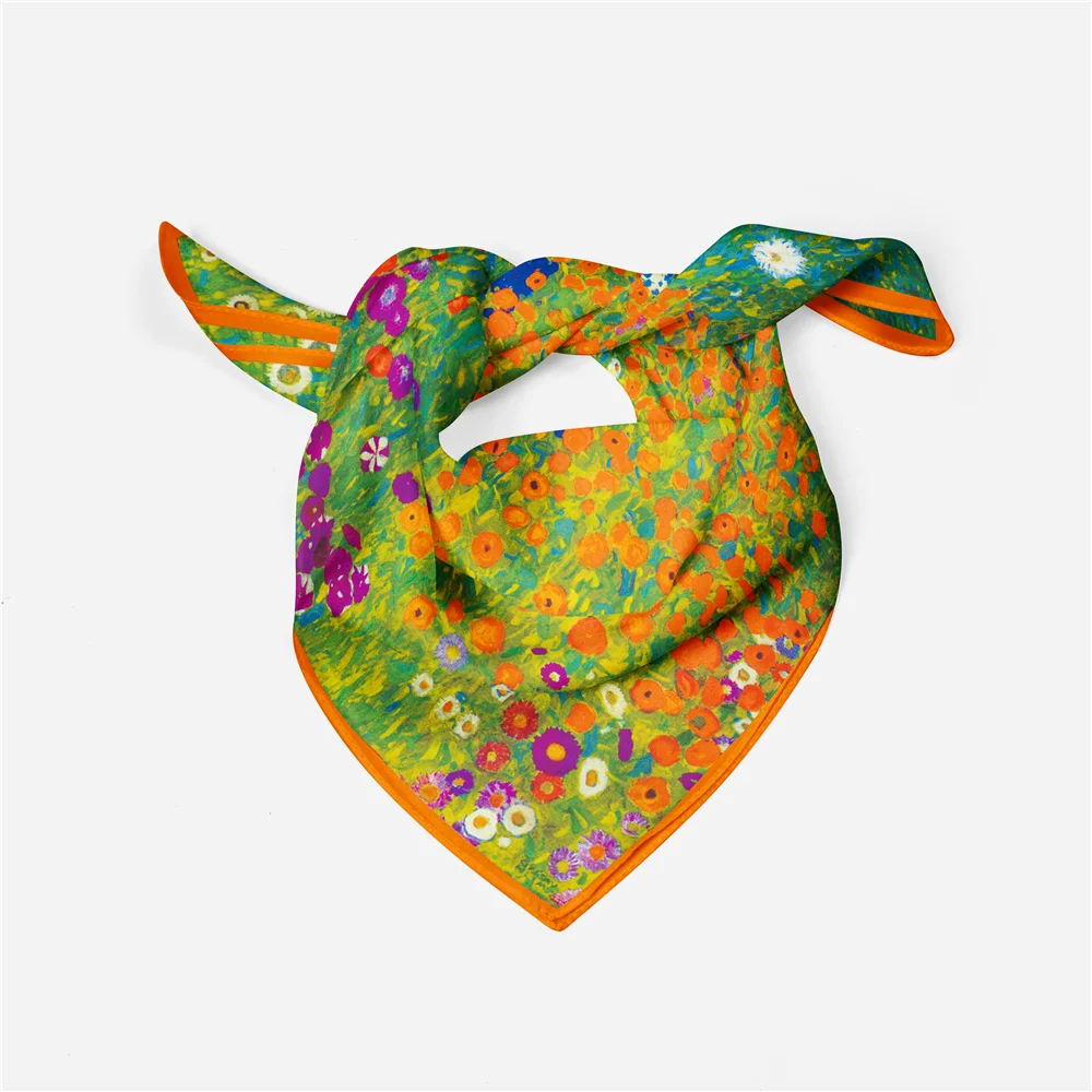 Picasso Ölgemälde Mode Frauen Schal Wraps Twill 100 % Seidenschal 53 cm quadratische Schals Kopftuch Hijab Halstuch Bandana – Detail 22