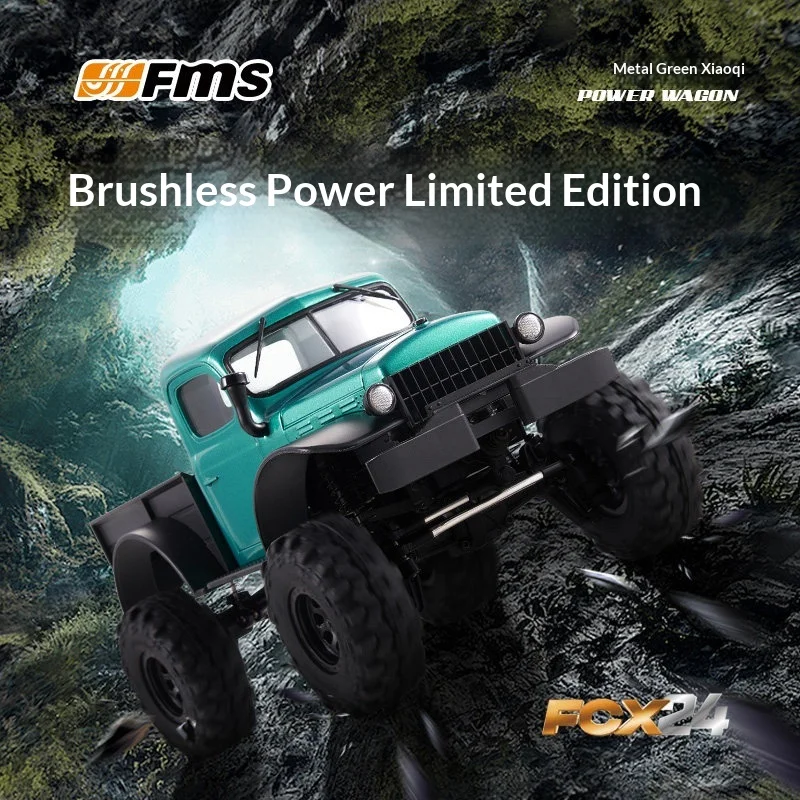 Camion RC Crawler FMS FCX24 Xiaoqi 4x4 Brushless - Vert Métallisé