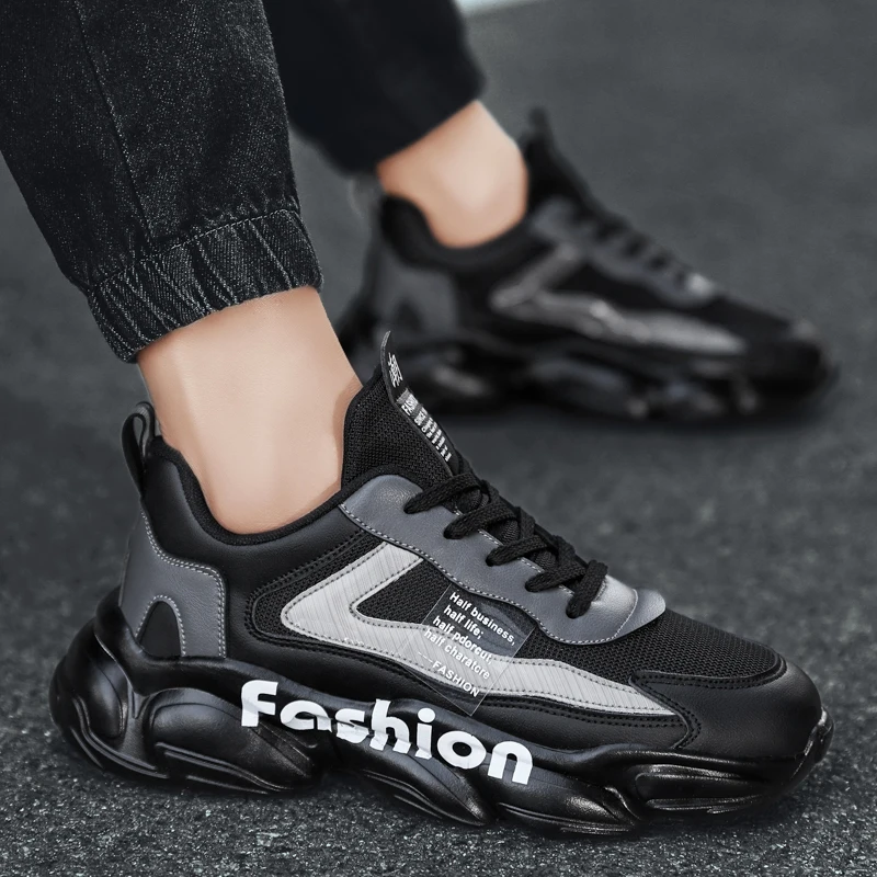 

2023 Men Running Shoes Lightweight Male Walking Shoes Breathable Lace Up Men Sneakers Outdoor Sports Tennis Non-slip Casual Shoe
