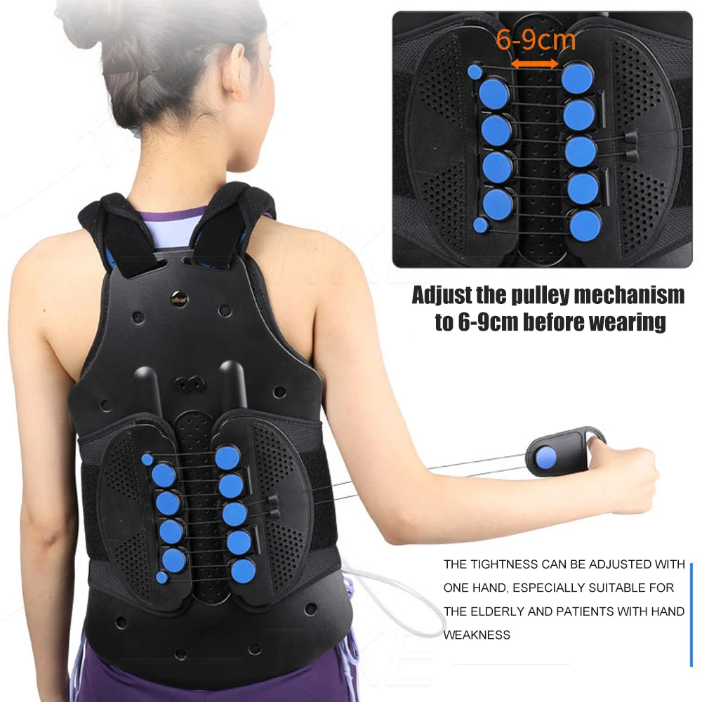 TLSO Thoracic Full Back Brace, Treat Kyphosis Osteoporosis Compression  Fractures, Upper Spine Injuries, Pre or Post Surgery