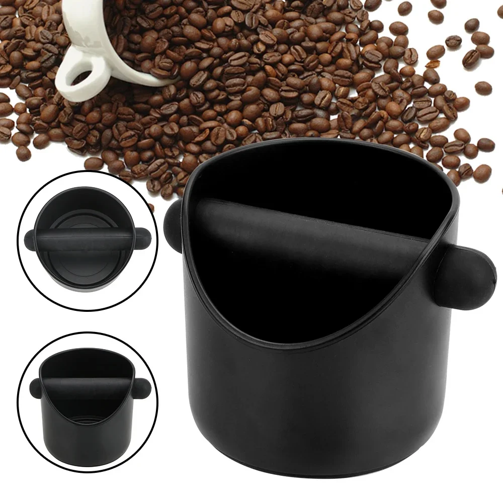Espresso Knock Box Shock-Absorbent Coffee Knock Box Anti-slip Espresso Dump Bin For Coffee Grounds with Removable Knock Bar Grind Waste Bin