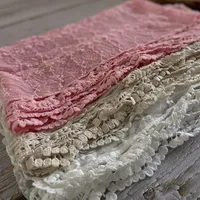Lace Newborn Baby Photo Wraps Infant Photography Swaddle Blanket Photo Shoot Filler Background
