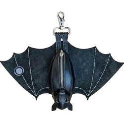 Gothic Bat Wing PU Leather Coin Purse (Black)