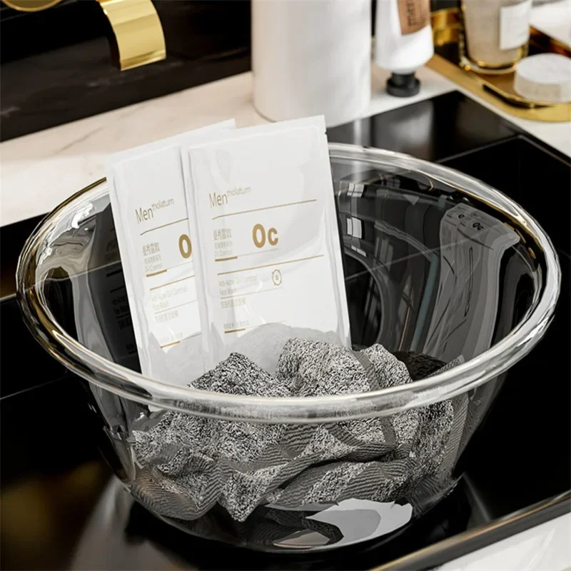 Washbasin Transparent thickened light luxury student dormitory washbasin Household washbasin daily necessities