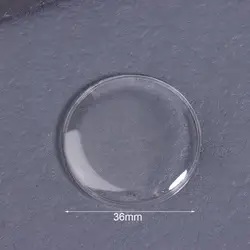 Acrylic Round Watch Mirror Lid - Transparent Flat Face Replacement (36MM)