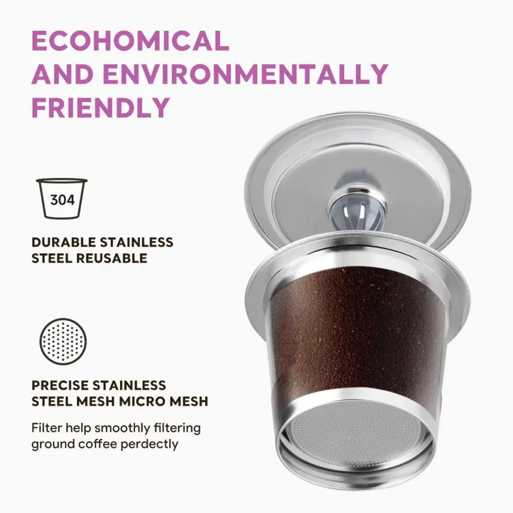 

Capsule Shell Useful Silver Color Anti-rust Coffee Machine Brewer Filtration Cup Cafe Accessory Coffee Strainer K Cup