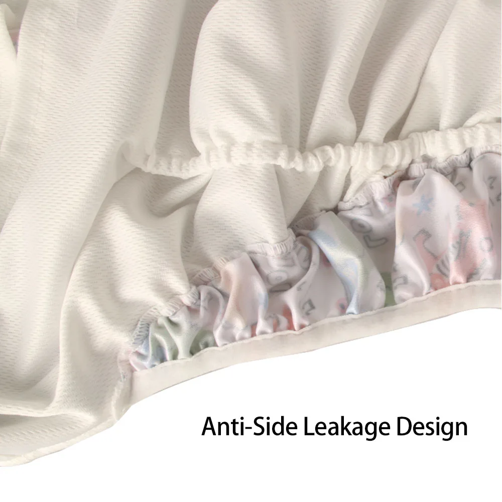Ice Silk Adult Cloth Disaper Waterproof Diaper Pants Reusable Trouser Pocket Anti-leak Breathable Nappy Pads