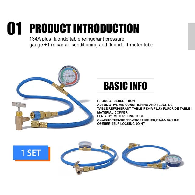  2M Car Air Conditioning Refrigerant Tube Plus Fluoride