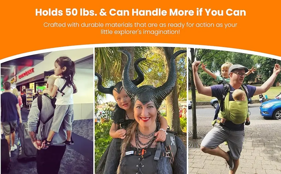 Our child backpack carrier has durable materials for all quests. 