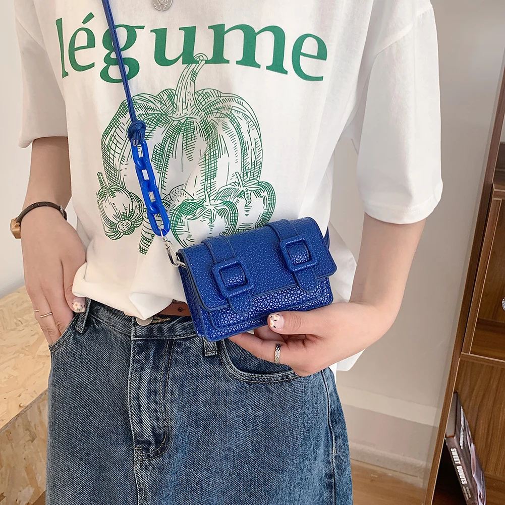 Mini Small Messenger Bag Women Girl Chain Purse PU Leather Brand