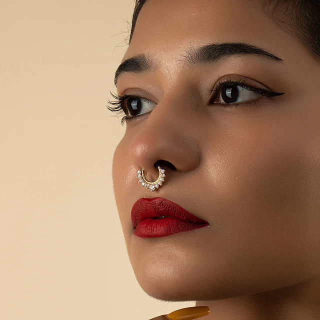 Magnetic Non-Piercing Nose Rings Fake Septum Segment Helix Club Clickers  Punk | eBay