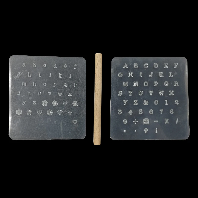 3 Pcs Leather Stamping Capital Lowercase Alphabet Numbers Stamp Set Plastic Letter Name Tools For Leather Paper Rubber