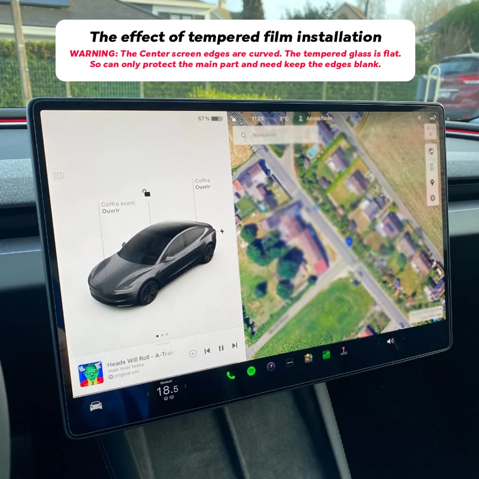 Tesla 모델 전용 강화 유리 화면 보호 필름