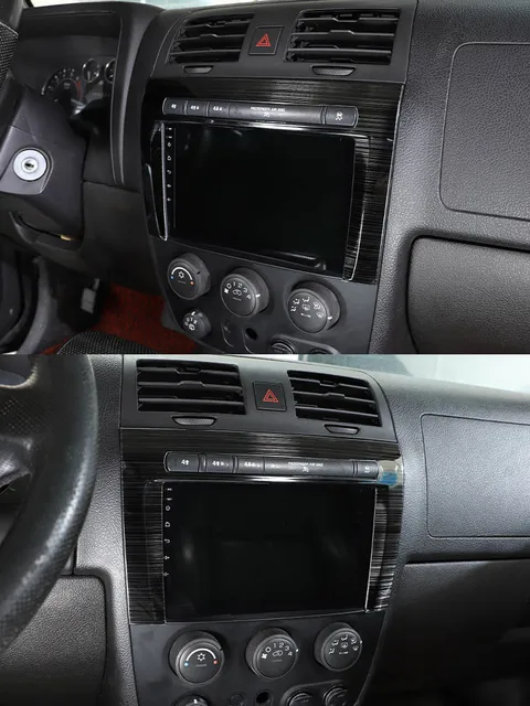 Für Hummer H3 2005-2009 Edelstahl Carbon Fiber/Schwarz Auto Zentrale  Steuerung CD Panel Abdeckung Trim Aufkleber auto Zubehör