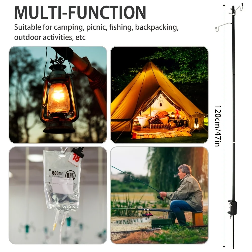 Telescoping Camping Light Stand Adjustable Outdoor Tent Lantern Holder  Aluminum Alloy LED Lamp Hanging Stand Bracket Holder - AliExpress