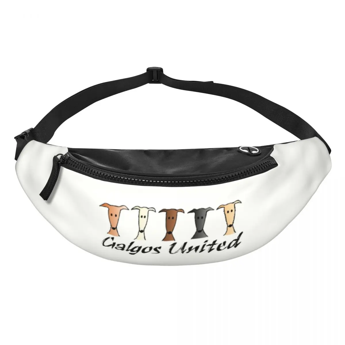 Galgos United Greyhound 패니 팩 남녀공용, 캠핑용 휘펫 사이트 하운드 개, 크로스바디 웨이스트 백, 휴대폰 머니 파우치