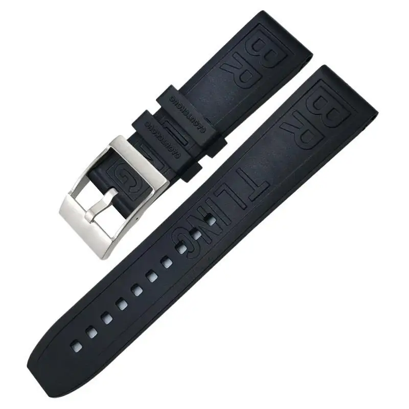 HAODEE 20mm 22mm 24mm Rubber Strap Watch accessories for Breitling SUPEROCEAN Avenger Color Watchband Diving Sports Wristband