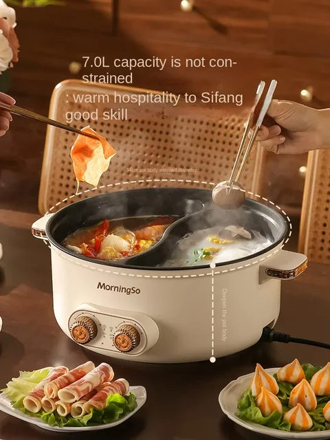 Double flavor hot pot Household electric Multi functional 2