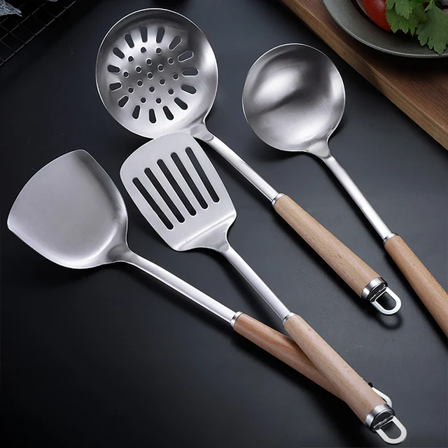 내구성 있고 다목적적인 304 스테인레스 스틸 주걱 세트