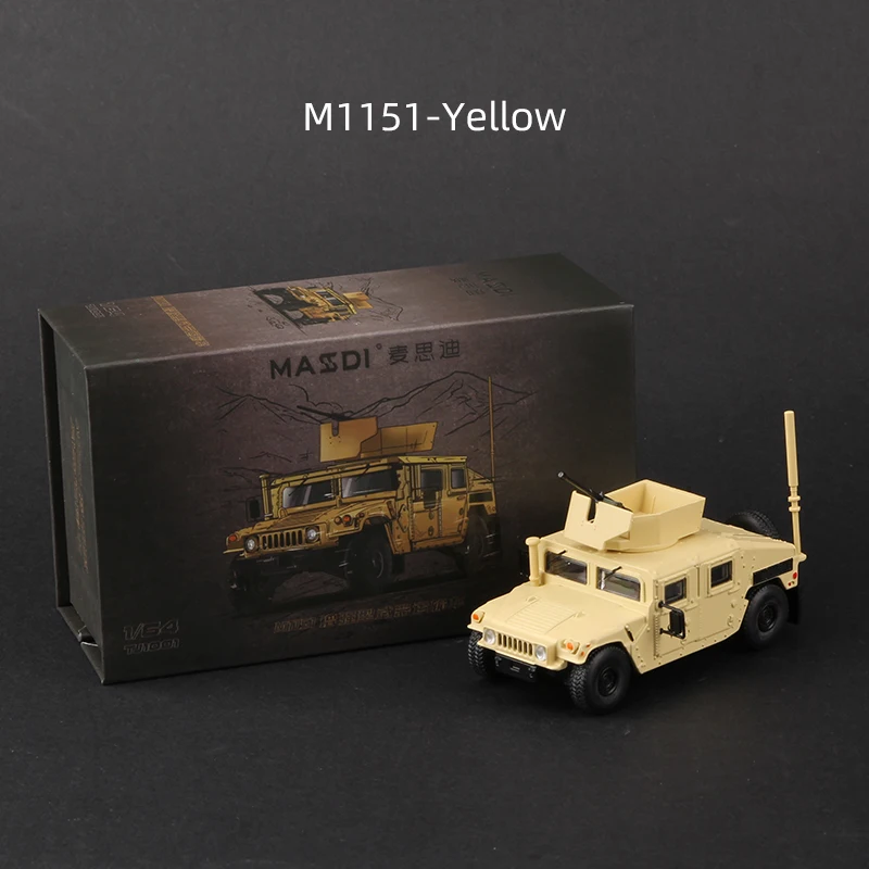 Massdi 1:64 Tiger Gaz Armored Vehicle Car Model M1151 Off Road Antitank Alloy Miniature Diecast Vehicles Toy Collection 