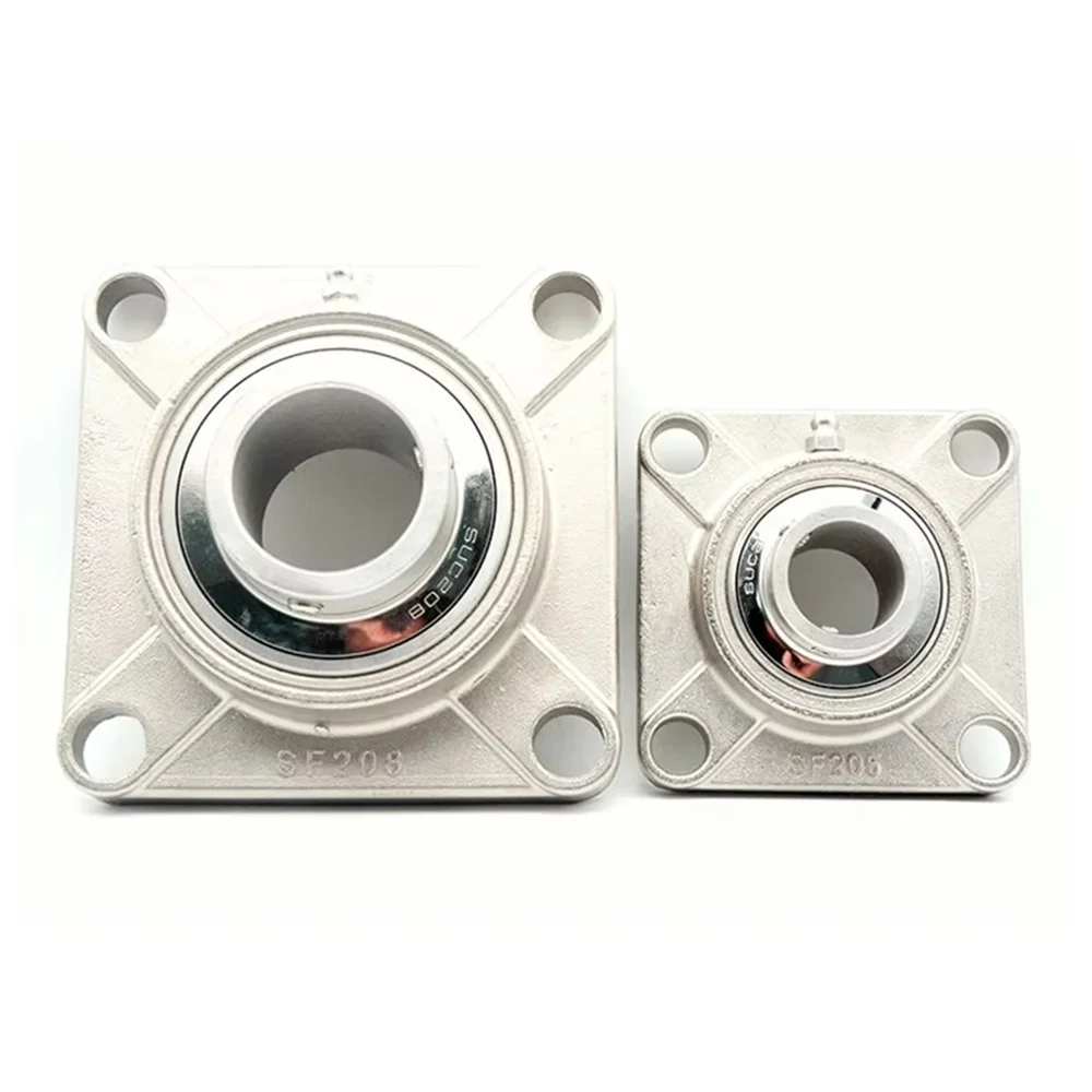 304 Stainless Steel Insert Bearing Square Base SUCF201 SUCF202 SUCF203 SUCF204 SUCF205 SUCF206 SUCF207 SUCF208 SUCF209 SUCF210 ball bearings