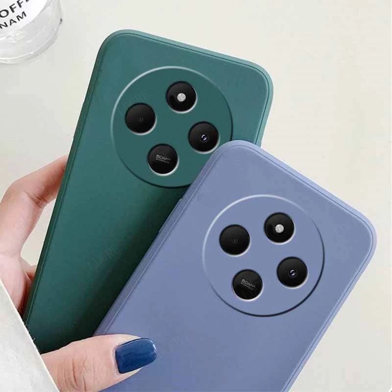 Liquid Silicone Shockproof Soft TPU Phone Case - Protective Bumper Cover (Black)