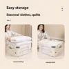Hot Selling 3Pcs Thick Cotton Quilt Bag Waterproof Closet Wardrobe Organizer Quilt Clothes Storage Bag Storage Bags With Zipper 5